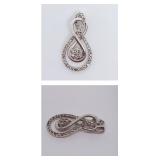 H646 10KT WHITE GOLD DIAMOND PENDANT SEE PICTURES