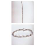 H649 10KT TWO TONE DIAMOND BRACELET FEATURES