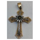 14KT TWO TONE CROSS PENDANT 2.9GRS SEE PICTURES