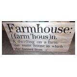 43 - LARGE NEW WMC WOOD FARMHOUSE WALL ART
