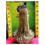 43 - NEW WMC CHANDELIER W/ WOOD BEADS $498