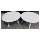 43 - NEW WMC WHITE PLANTERS OR GARDEN STOOLS