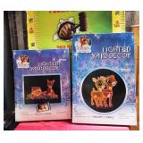 11 - CLARISSE & RUDOLPH XMAS LIGHTED YARD ART