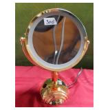 11 - GOLD TONED MAGNIFYING COSMETIC MIRROR