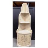 11 - BRIGHT PAINTED CORNER SHELF W/ STORAGE