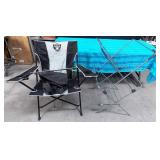 11 - RAIDERS CHAIR & TOWEL RACK