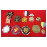 11 - MIXED LOT OF MEMORABILIA COINS & MEDALS