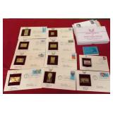 11 - GOLDEN REPLICAS OF USA STAMPS