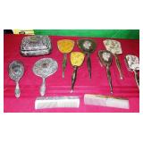 11 - LOT OF VINAGE HAND MIRRORS & COMBS