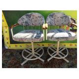 42 - PAIR OF PADDED PATIO CHAIRS