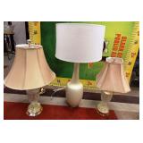 11 - TRIO OF LAMPS W/ SHADES