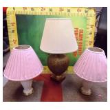 11 - ANOTHER TRIO OF LAMPS W/ SHADES