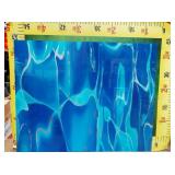 43 - NEW WMC ABSTRACT BLUE WHITE CANVAS