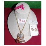 314 - BETSY JOHNSON NECKLACE & EARRINGS
