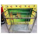 43 - NEW WMC ROLLING GLASS & METAL CART/TBL