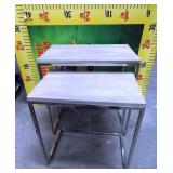 43 - #2 NEW WMC METAL & WOOD NESTING TABLES