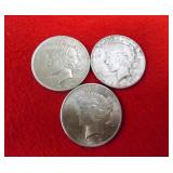 50 - 3 ESTATE $1 SILVER EAGLES