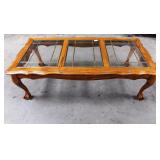 11 - GLASS TOP COFFEE TABLE