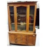 11 - SOLID WOOD & GLASS HUTCH