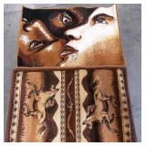 11 - PAIR OF DECORATIVE AREA RUGS HORSES/PEOPLE