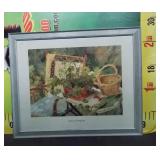 11 - ISABELLE DE BOREHGRASN FRAMED SIGNED ART