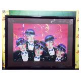 11 -  #179/350 BIG FRAMED PARTY GALS W/ TIES ART