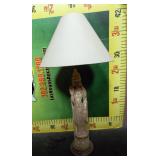11 - ASIAN THEMED CARVED TABLE LAMP