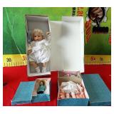 11 - 3 DOLLS IN BOXES