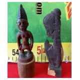 11 - TWO PIECES OF WOOD CARVED ART