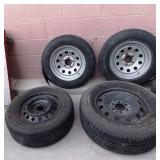 11 - LOT OF 4 TIRES W/ RIMS