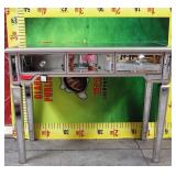 43 - NEW WMC MIRRORED SIDE TABLE PRICED $350