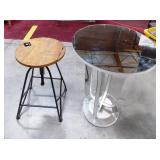 43 - PAIR OF STOOLS...DAMAGED