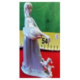 47 - NAO LLADRO GIRL GOOSE & DOG