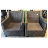 318 - PAIR OF WICKER CHAIRS #1