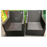 318 - PAIR OF WICKER CHAIRS #2