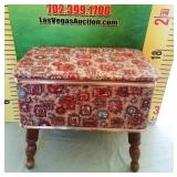 100 - SEWING STOOL & CONTENTS
