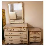 300 - DRESSER W/MIRROR & NIGHT STAND
