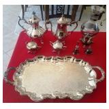 100 - SILVER PLATED PLATTER & MORE