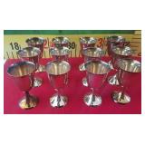 100 - SET OF SILVER PLATE GOBLETS