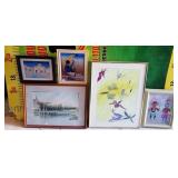 900 - LOT OF FRAMED BRIGHT PIXS