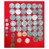 50 - MIXED SET OF OLD FOREIGN COINS