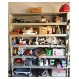 600 - ALL ITEMS ON SHELF UNIT IN GARAGE