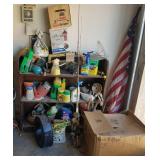 600 - ENTIRE SHELF & BOX OF GARDENING GOODIES