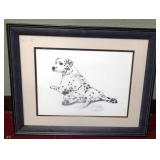 11 - SIGNED, DATED & NUMBERED FRAMED DOG PICTURE