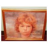 11 - DATED 1976 LITTLE GIRL FRAMED PAINTING