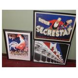 11  - LOT OF THREE FRAMED ARTWORK DECOR PIECES