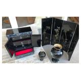 300 - BLACK ASIAN HOME DECOR - VASES, ETC