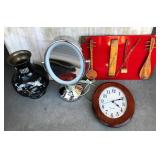 300 - VASE, MIRROR, CLOCK AND WALL ART