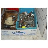 assorted nuts and bolts and castor,