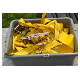 heavy duty wheels, tiedown ratchet type straps